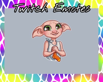 Dobby, twitch emotes, single emotes, movie emote, film emotes, discord emotes, streamer emotes, cute emotes, youtube emotes