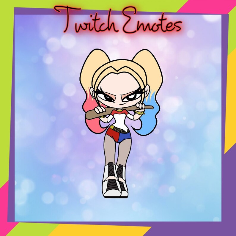 Harley Quinn Emote Twitch Emotes Discord Emotes Streamer Etsy