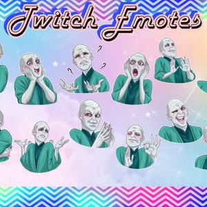 Voldemort pack 1 harry p emotes, twitch emotes, cute emotes, discord emotes, streamer emotes,  space emotes, youtube emotes, mib