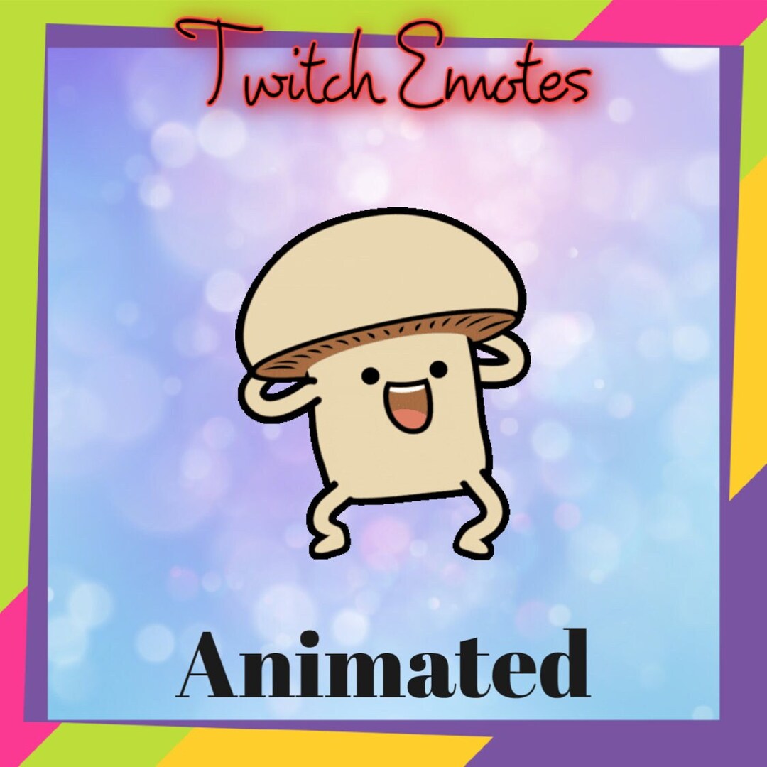 Animated Cute Dancing Mushroom Emote, Twitch Emotes, Cute Emotes