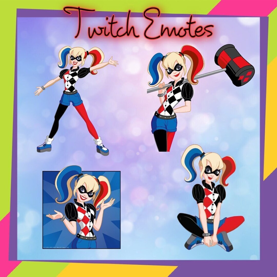 Harley Quinn Emote Twitch Emotes Discord Emotes Streamer Etsy UK