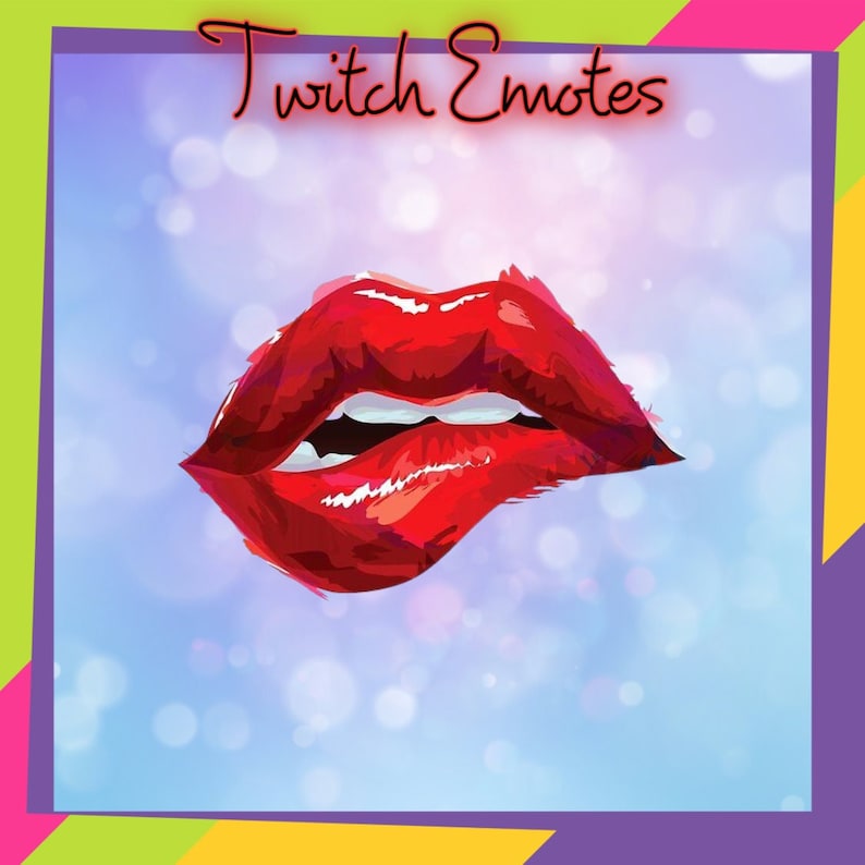 Biting Lip Emote, Twitch Emotes, Cute Emotes, Discord Emotes, Streamer