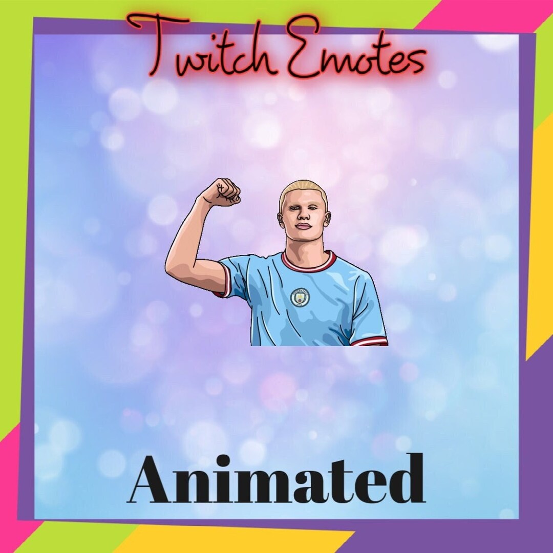 Animated Haaland Man City Football Emote, Twitch Emotes, Cool Emotes