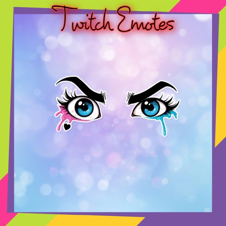 Harley Quinn Eyes Emote, Twitch Emotes, Single Emotes, Cute Girl Emote