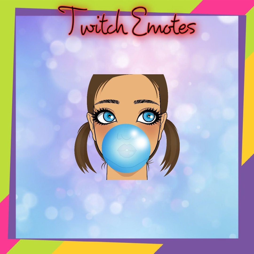 Bubblegum Girl Emotes, Twitch Emotes, Discord Emotes, Streamer Emotes