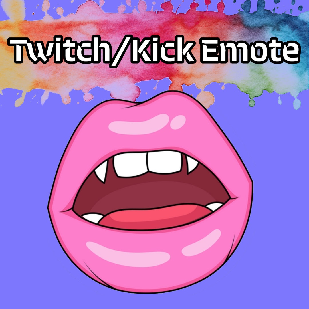 Vampire Lips Twitch Emote Twitch Emote Single Emotes Cute Etsy