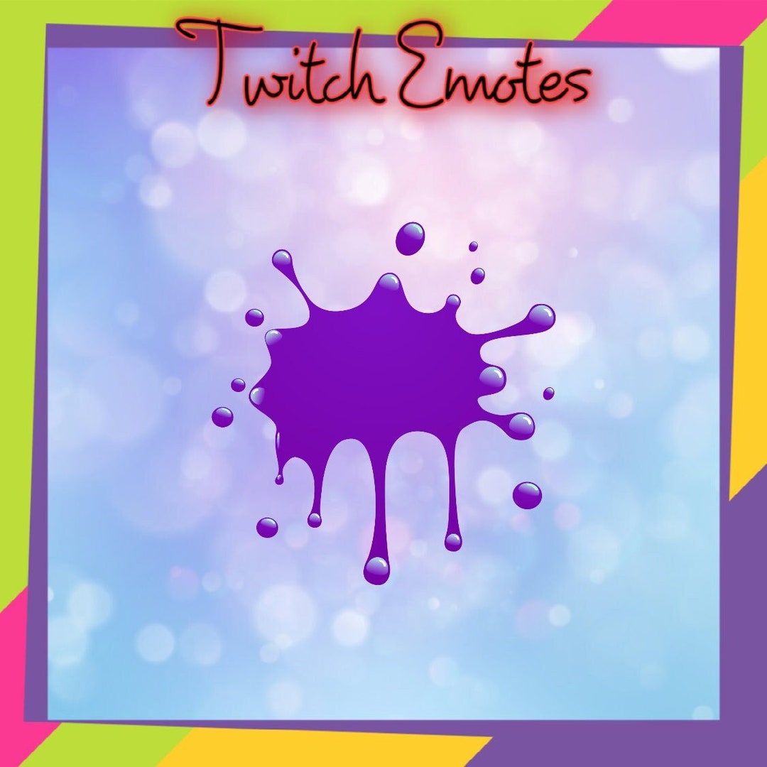 Purple Splat Paint Splatoon Emotes Twitch Emotes Cute Etsy