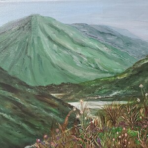 Mountains - Original Handpainted Oil on Canvas by Linda Jones