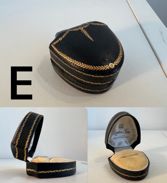 Vintage Leather Ring/Presentation Boxes - unique … - image 8