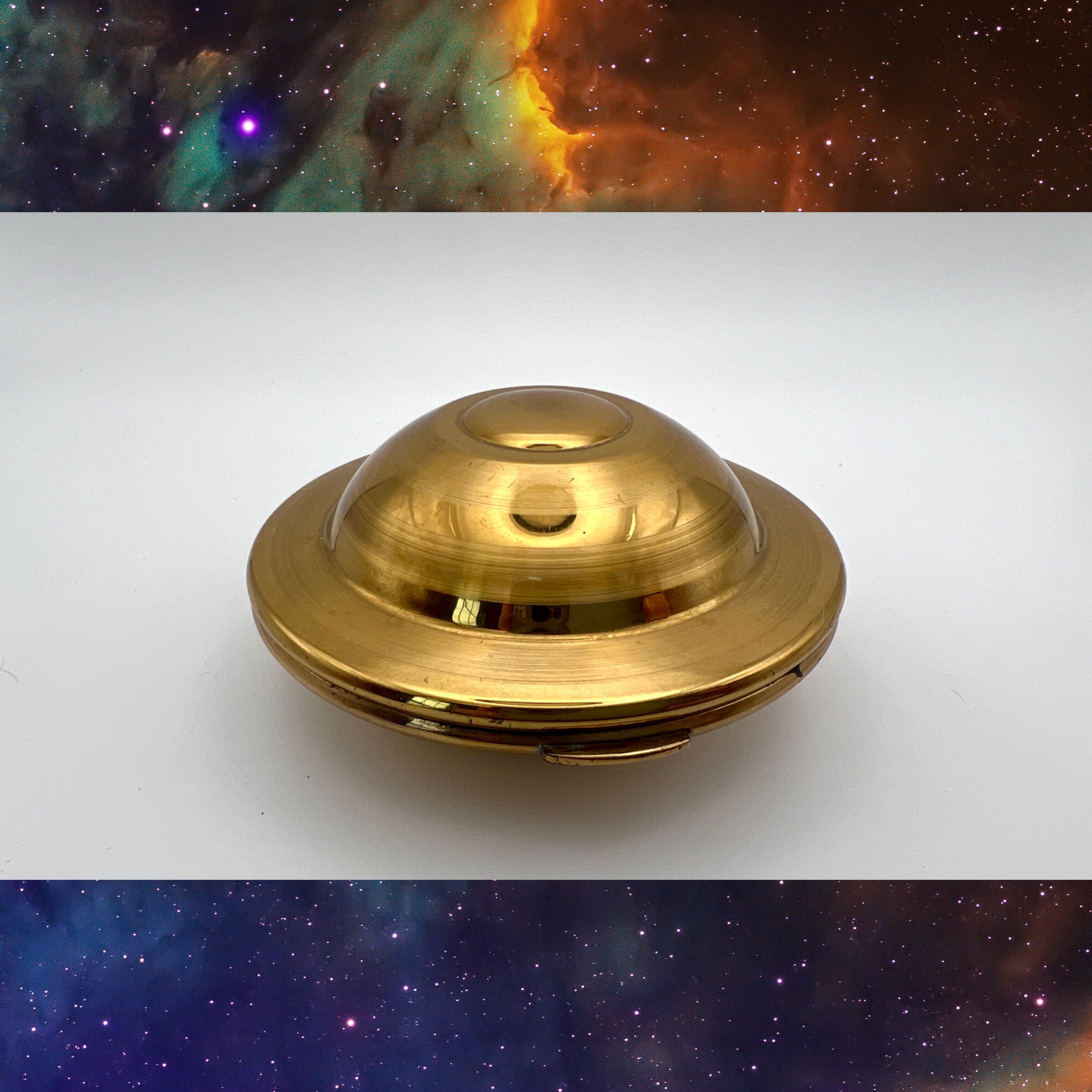 1955 'flying Saucer' by Kigu of London Gilt Finish Etsy UK