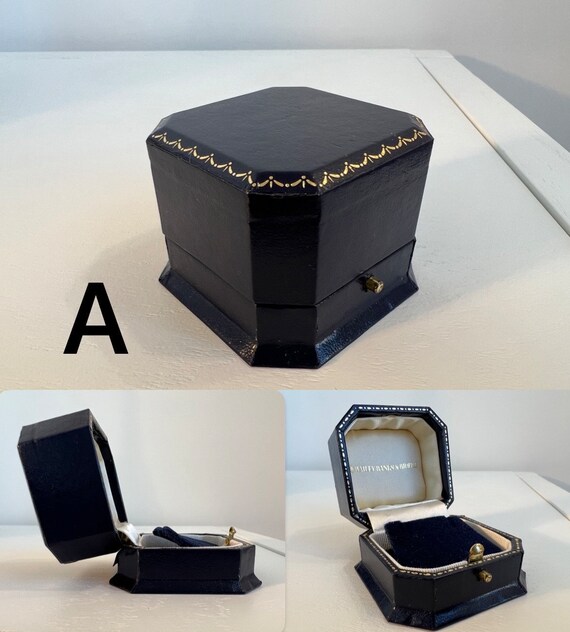 Vintage Leather Ring/Presentation Boxes - unique … - image 4