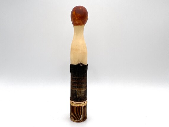 1961 Revlon ‘Couturine’ lipstick doll - unused novelty lipstick case. Mod cosmetics vintage lipstick collectible item.  View 2