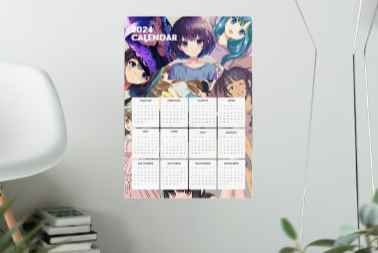 Calendário Anime Girl fofinho  Imprimibles notas, Pegatinas