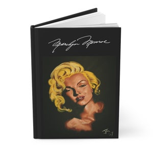 Marilyn Monroe Hardcover Journal Matte Black - Original Artwork