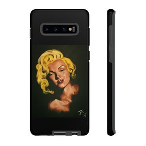Marilyn Monroe Black Tough Phone Cases Artwork in Color  -  Original Artwork