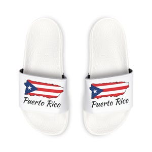 Puerto Rico Island Flag Women&#39;s Slide Sandals