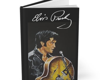 Carnet cartonné d'Elvis Presley, noir mat - Oeuvre d'art originale
