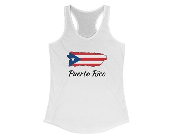 Débardeur idéal pour femmes avec drapeau de l'île de Porto Rico - Plusieurs tailles et couleurs disponibles