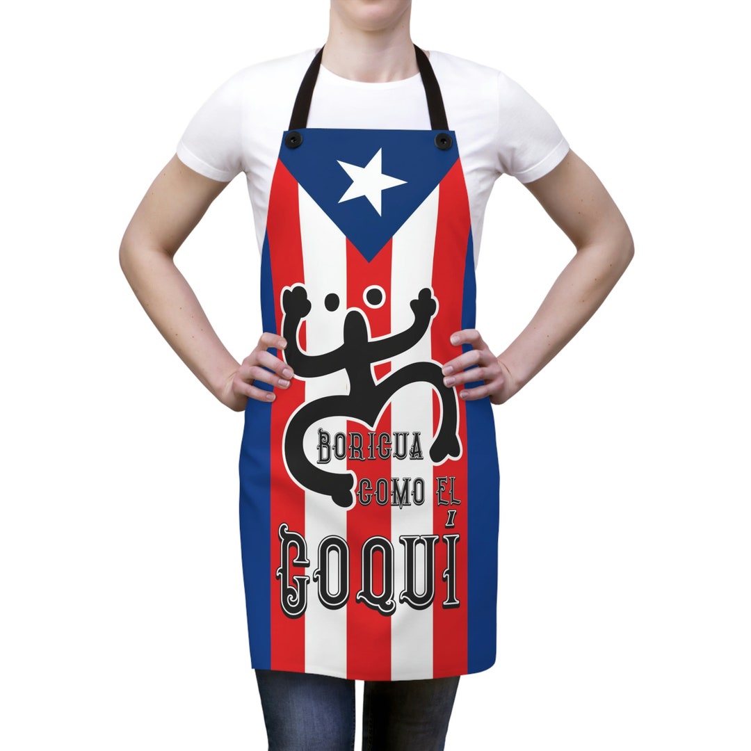 Boricua Como El Coqui Puerto Rico Flag Unisex Apron - Etsy