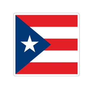 Puerto Rico Flag Square Die-Cut Stickers