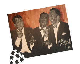 The Rat Pack , Dean Martin , Sammy Davis Jr. & Frank Sinatra Puzzle (110, 252, 520) - Original Artwork