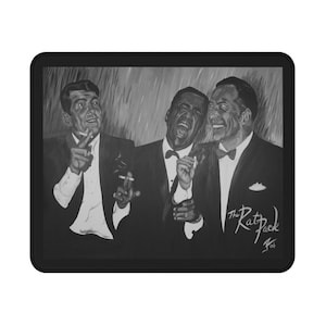 The Rat Pack , Dean Martin , Sammy David Wr , Frank Sinatra rutschfeste Maus Pad in schwarz & weiß - Original Kunstwerk