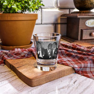 The Rat Pack , Dean Martin , Sammy Davis Jr. & Frank Sinatra Vintage Shot Glass in Black and White - Original Artwork