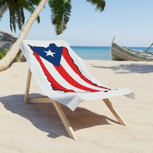 Puerto Rico Island Flag Beach Towels - 2 Sizes Available