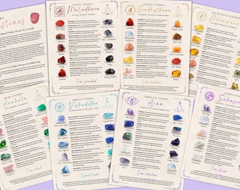 Chakra Gemstones & Crystals Guide, Unlock Chakra Energy with Gemstones and Crystals for Inner Well-Being, Instant Download, Chakra Guide