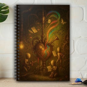 Steampunk Spiral Notebook: Clockwork Symphony Journal