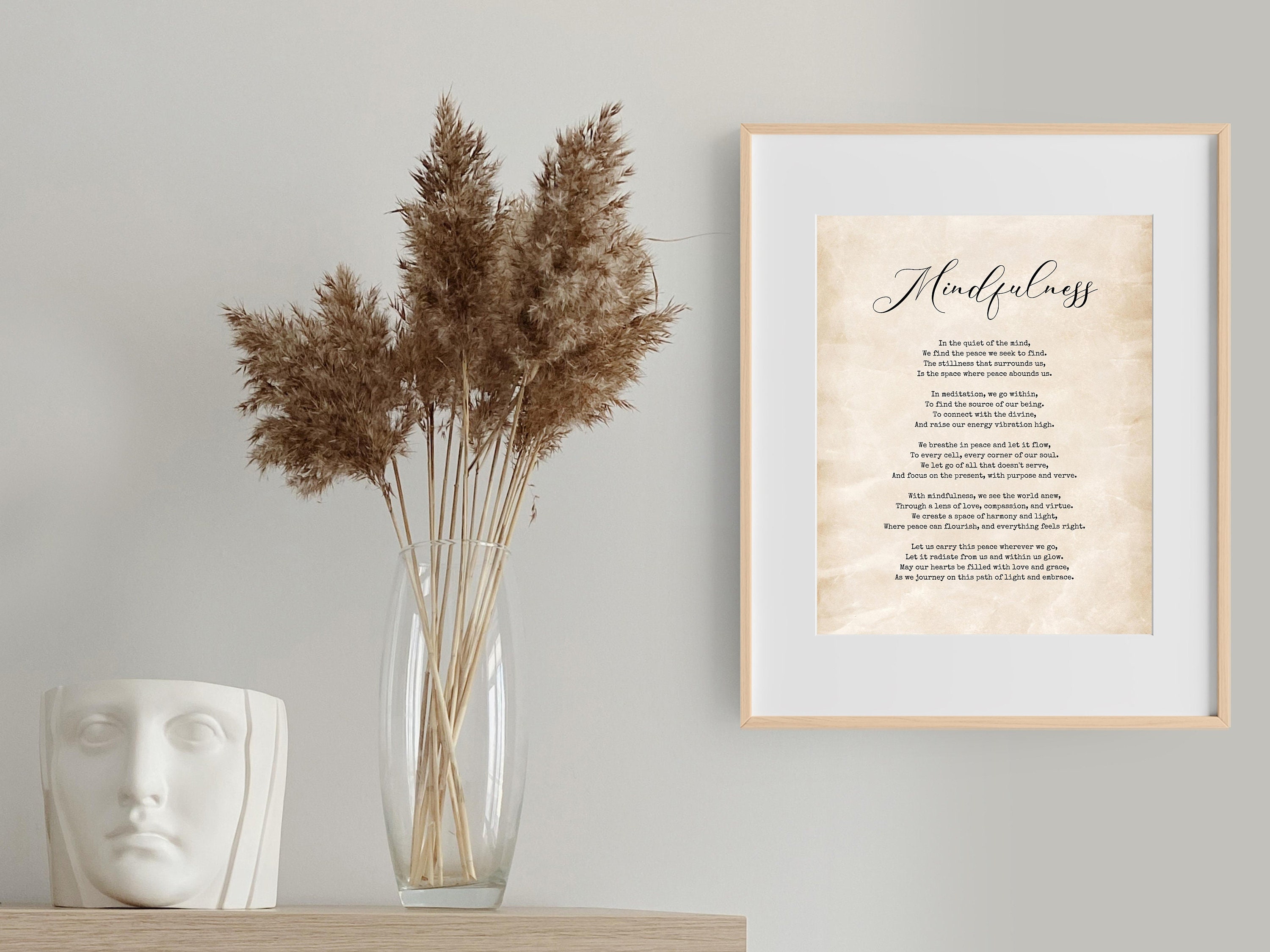 Mindfulness Poem Poster Instant Download Poster Meditation - Etsy