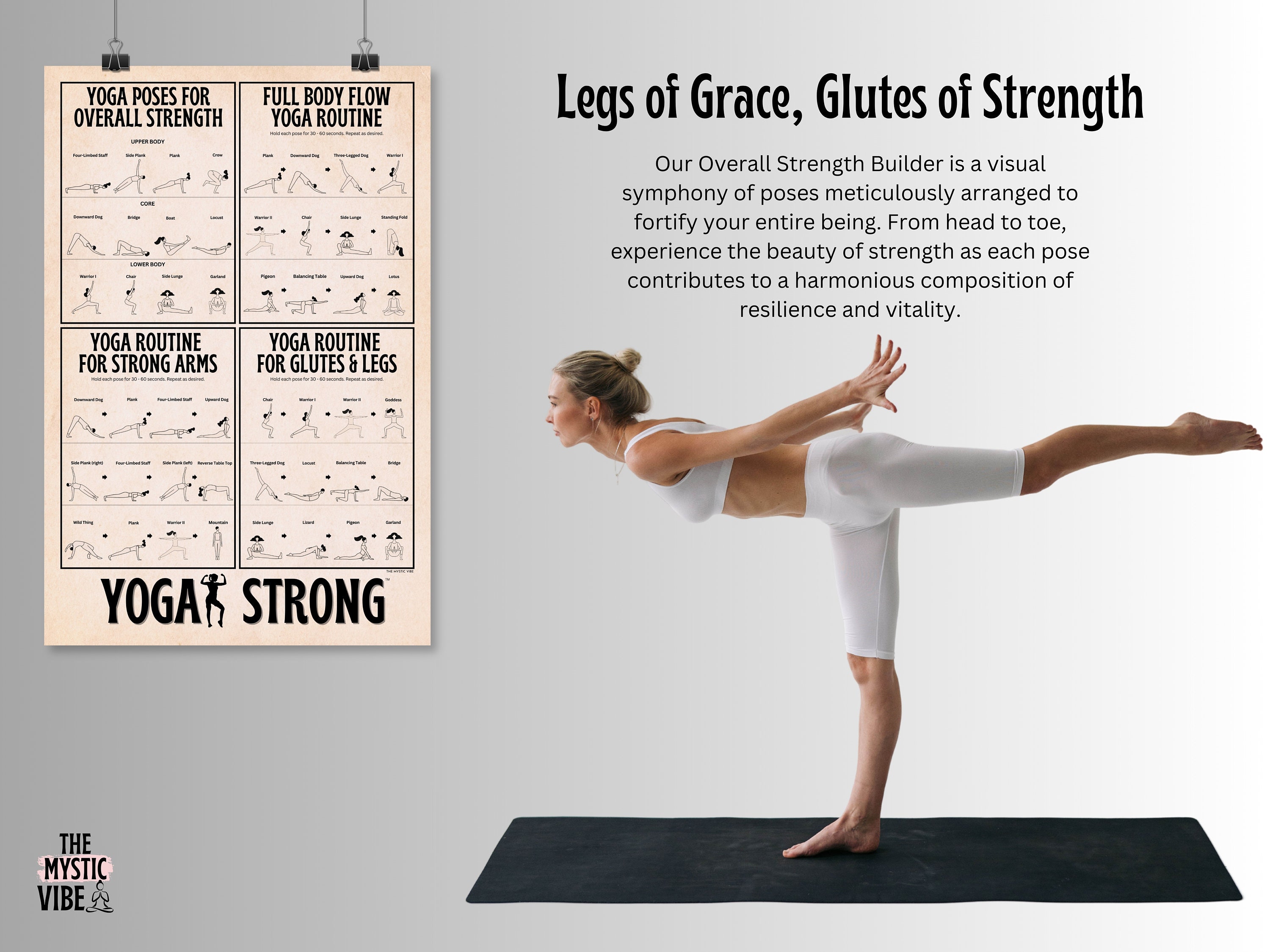 Strong Routine Yoga Strong Poster: Yoga Flow Routine (digital Download) - Etsy