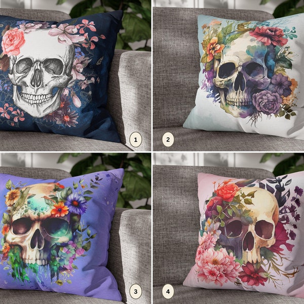 Skull Pillow Etsy