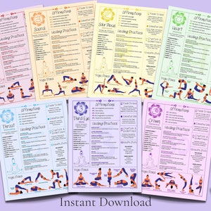 Seven Chakra Guides,  Instant Download Chakra Balancing Guides for Energy Balancing and Spiritual Well-Being, Chakra Crystals & Gemstones