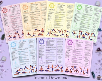 Seven Chakra Guides,  Instant Download Chakra Balancing Guides for Energy Balancing and Spiritual Well-Being, Chakra Crystals & Gemstones