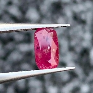 1.20 CT Pinkish Red Ruby stone Cushion cut  Loose Gemstone from Afghanistan.