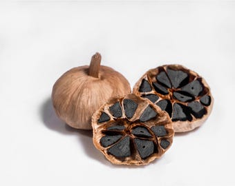 Ajo Negro – Bulbos de Ajo Enteros Madurados Naturalmente / Sabor Umami Dulce / Gourmet y Saludable