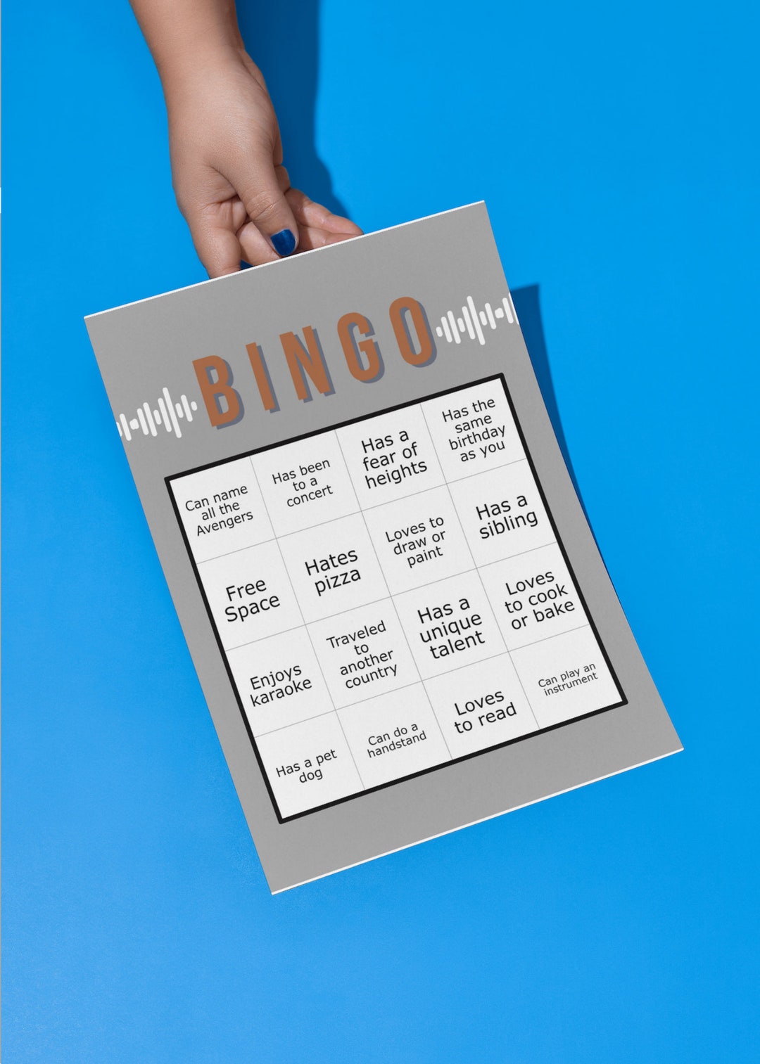ICEBREAKER / NETWORKING Bingo Card Teenager Friendly digital Download