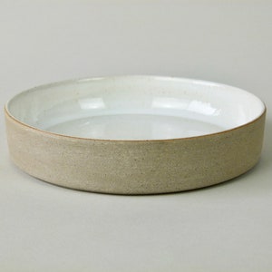 Handmade stoneware pottery from France - Deep side plate / Shallow bowl for small plates