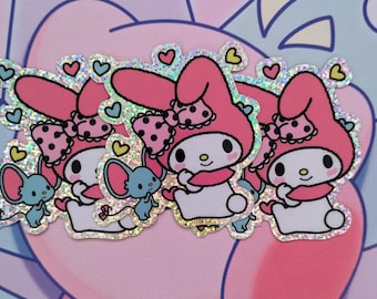 Adesivo glitterato Kawaii Melodia