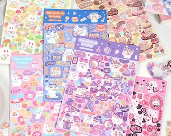 Kawaii Deco Stickers - Starlight Glitter Notes