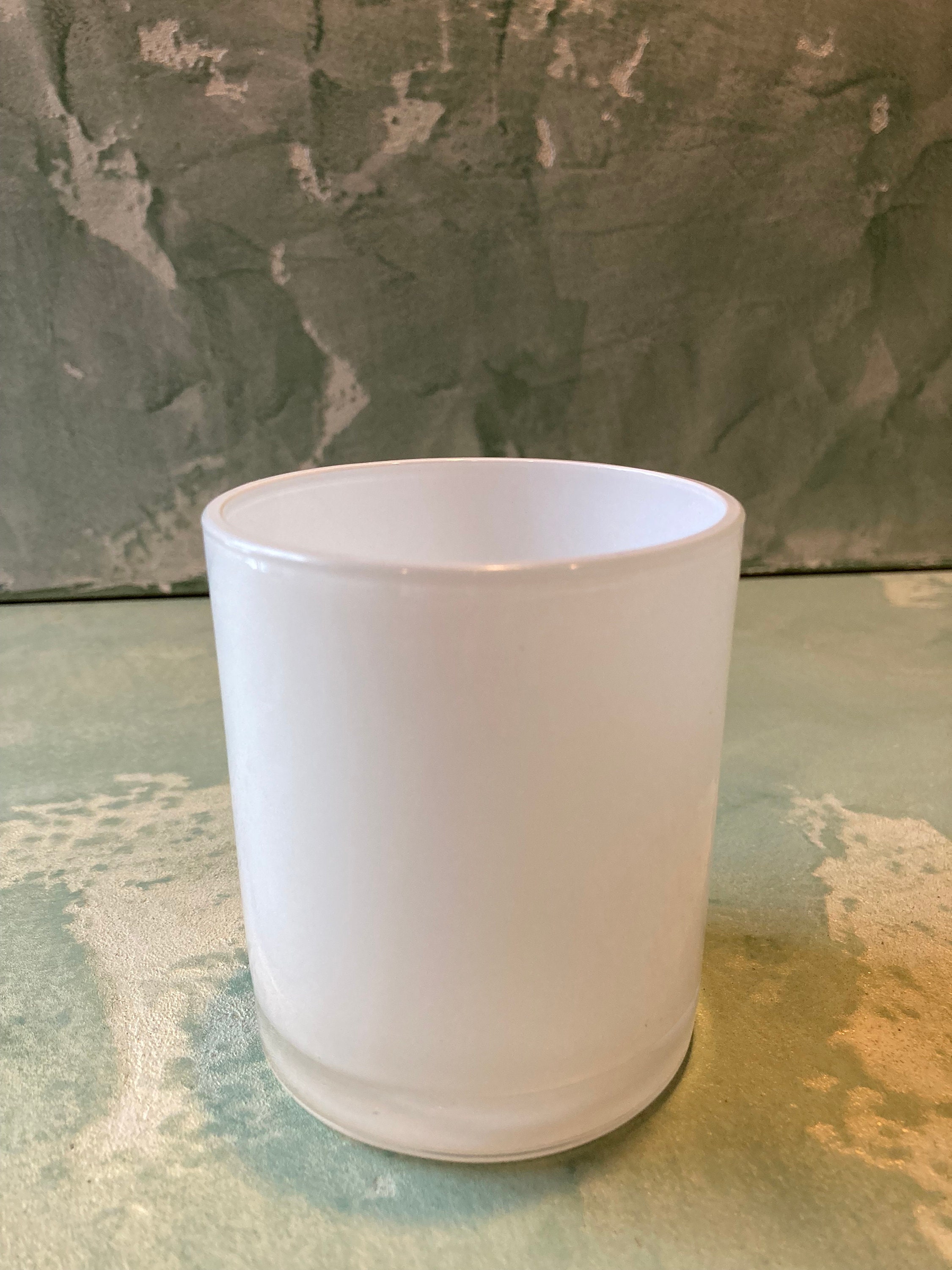 IMPERFECT 14 oz White Matte Frosted Candle Making Jar FREE Lids