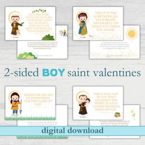 Jungen druckbare Heilige Valentinsgrüße, männliche Heilige Valentinsgrüße, katholische Lehrer, Kinder, Heimschule, Jugendgruppe, JMJ, christliche Valentinskarten