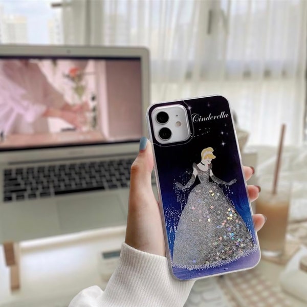Cinderella iPhone Case , Glitter, Heart, And Bling Fall Dress