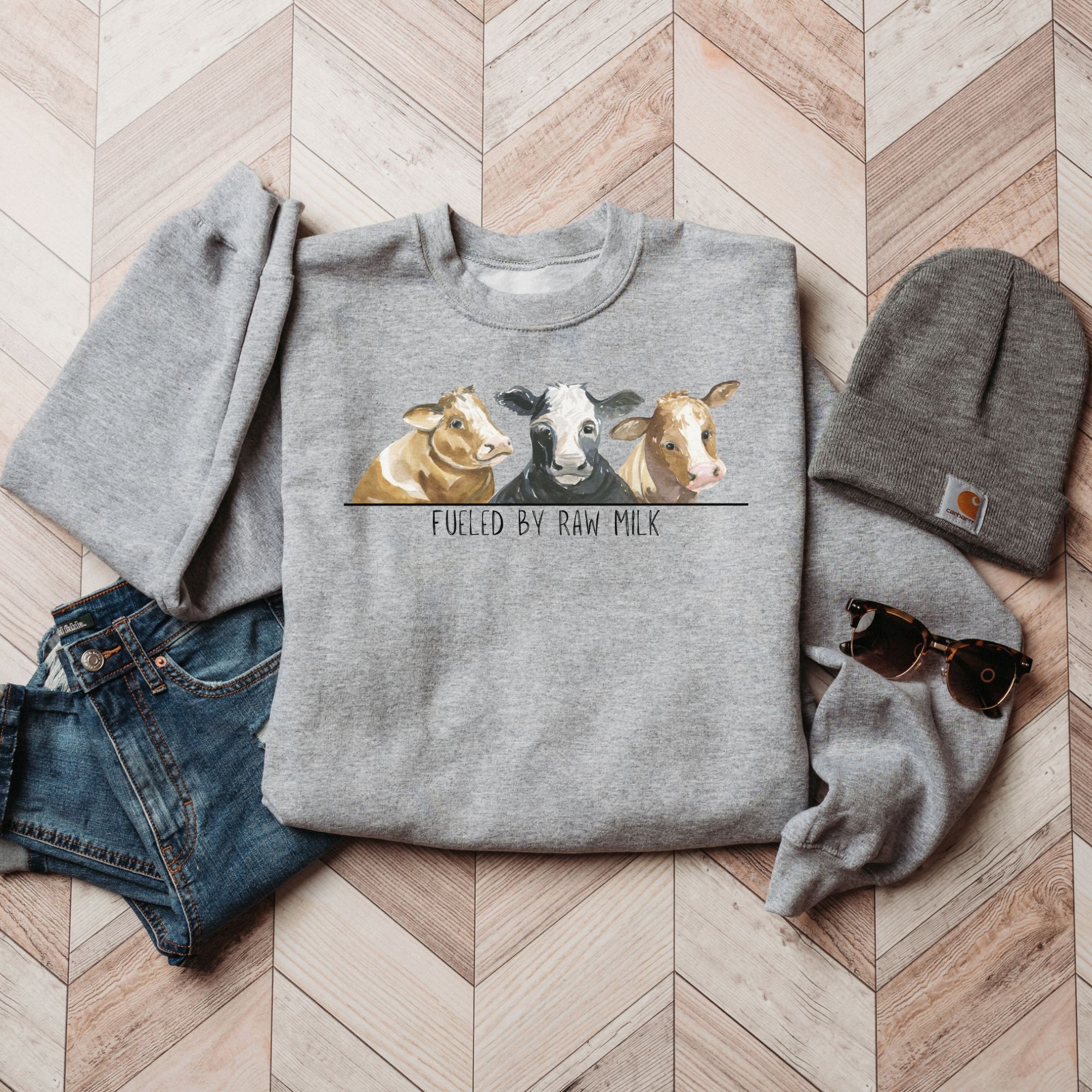 Cozy Plus Size Cow Print Hoodie – Cute & Comfy Oversized Sweatshirt main image 0