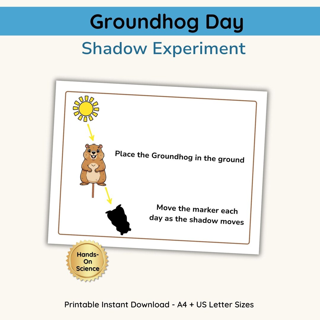 Groundhog Day Science Activity for Kids, Light & Shadow Experiment ...