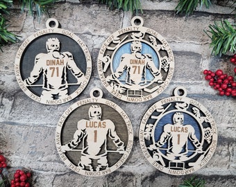 Hockey Player Ornament Personalized, Hockey Jersey Ornament, Hockey Number Ornament, Hockey Player Gift, Hockey Mom Gift Hockey Mom Ornament