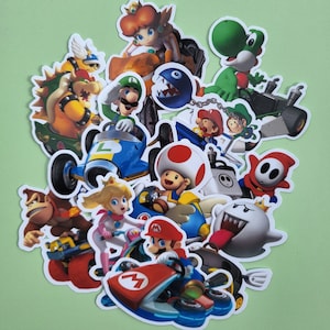 Juego de 10 pegatinas de vinilo de personajes/paquete de pegatinas de Super  Mario