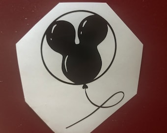 Mickey Head Balloon Decal | Mickey Mouse Balloon Decal | Disneyland Balloon Decal | Disney World Balloon Decal