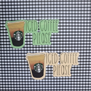 Starbucks Sticker | Iced Coffee Sticker | Coffee Sticker | Starbucks Coffee Sticker